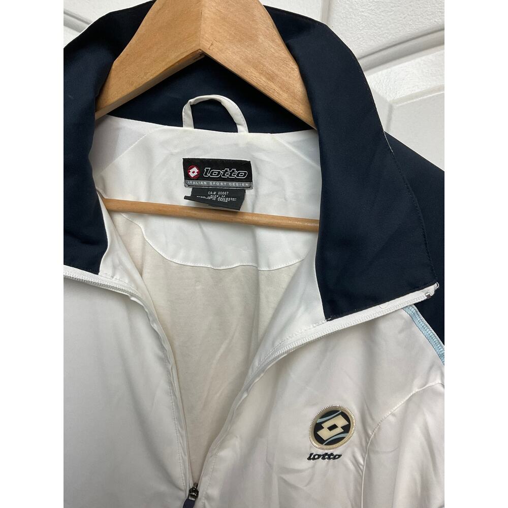 Lotto Italian Sport Design ATP Tennis Tour Full-Zip White Track Jacket Size M